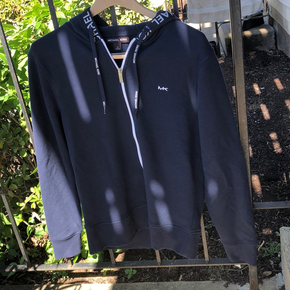 Michael Kors Blue Zip Up Hoodie